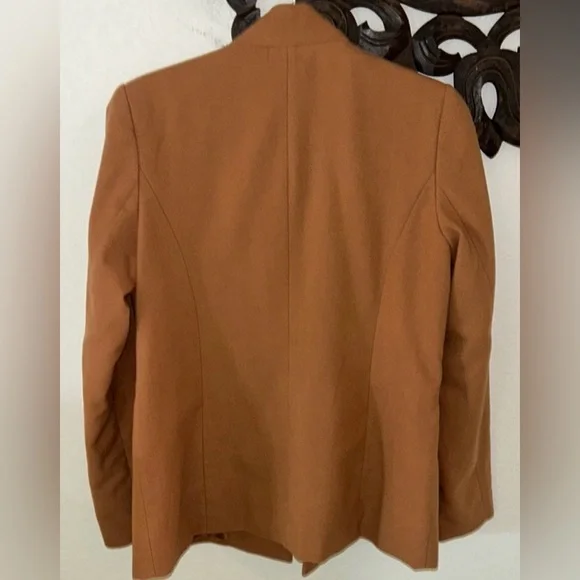 Liz Claiborne Textured Camel Career Open Front Lined Blazer Women's Size M - Picture 6 of 12